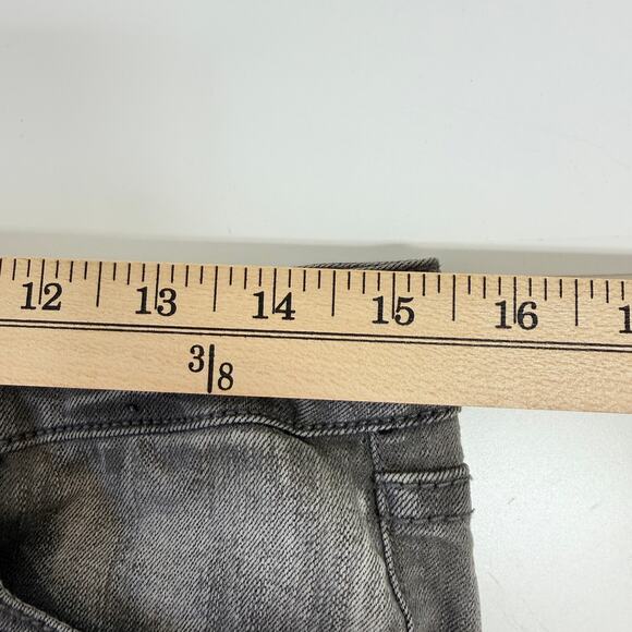 CACHE Skinny Jeans Rhinestone Detail Women’s 8 Gray Silver Stretch - Picture 9 of 11